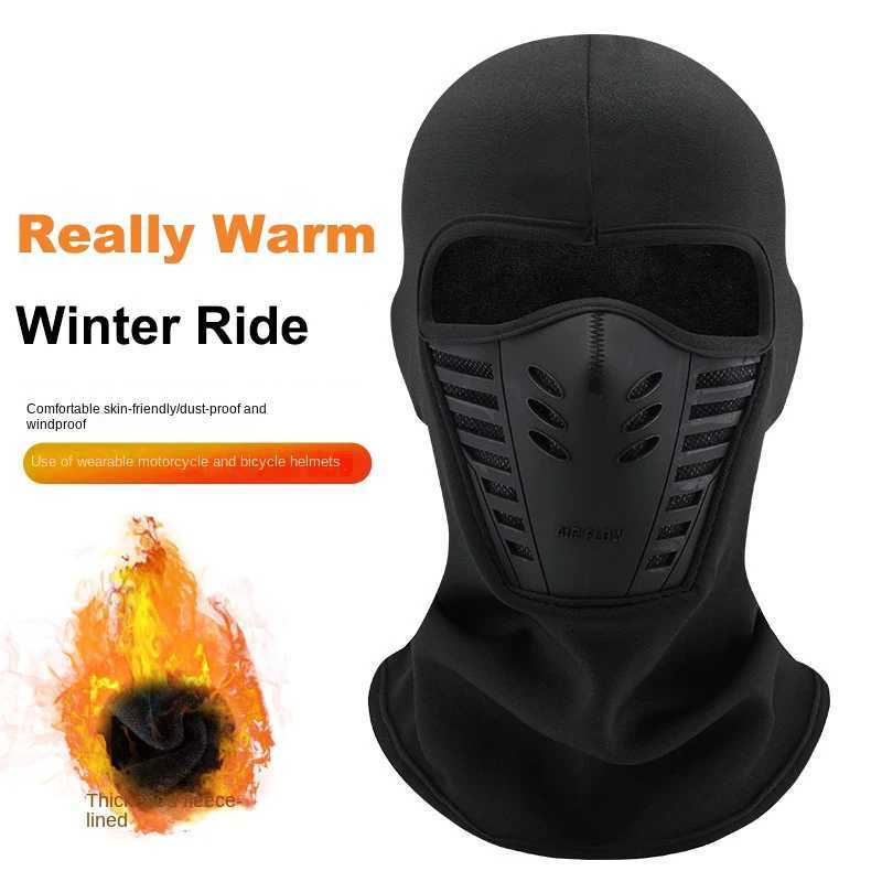 Winter Windproof Motorcycle Rider Mask Fleece Thermal Face Moto Riding Balaclava Motorbike Biker Keep Warm Ski Mask Men Women S251110