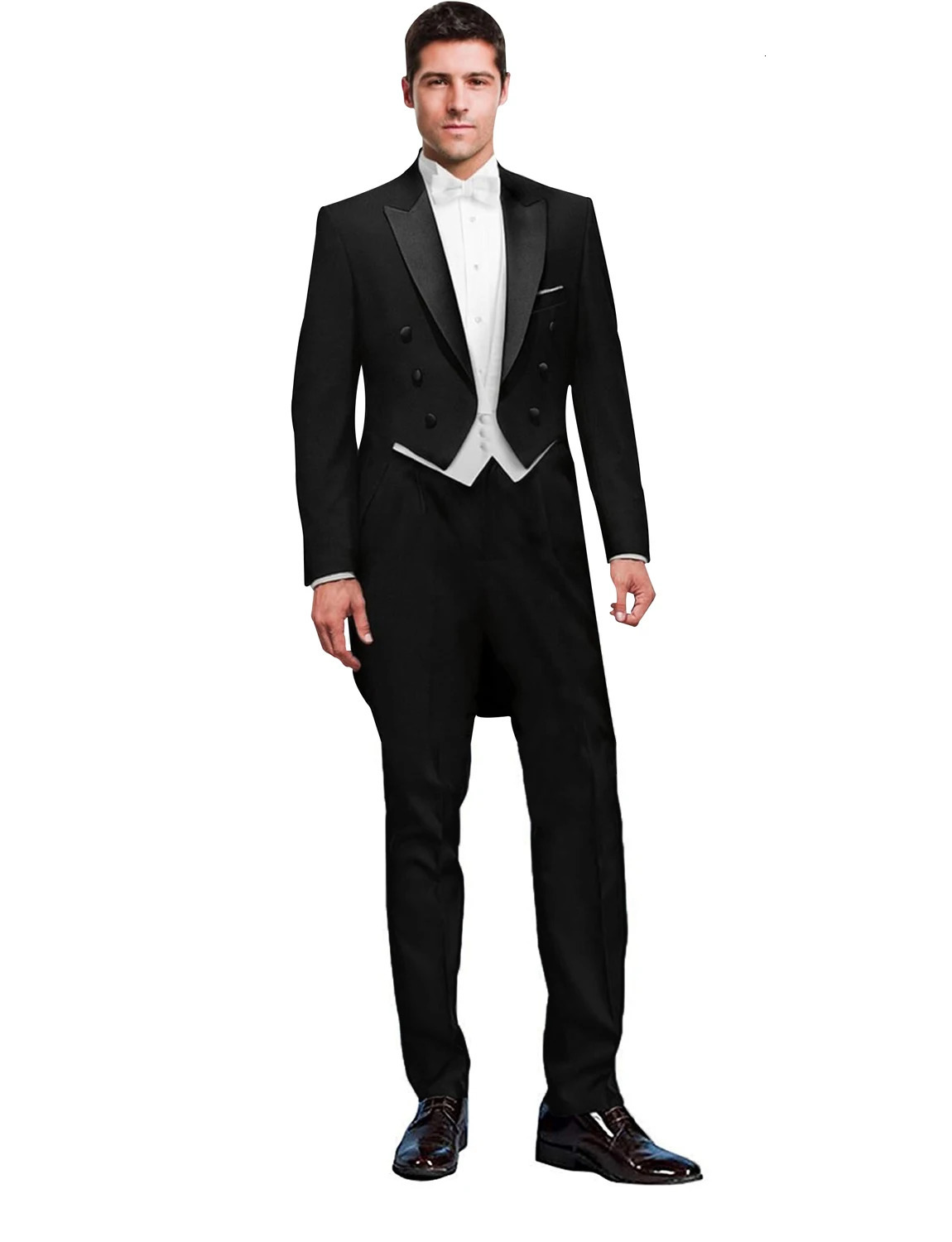 3 Piece Solid Men Suit Wedding Groom Tuxedo Long Blazer Man Formal Prom Male Suit Fashion Costume Homme JacketVestPants 251107