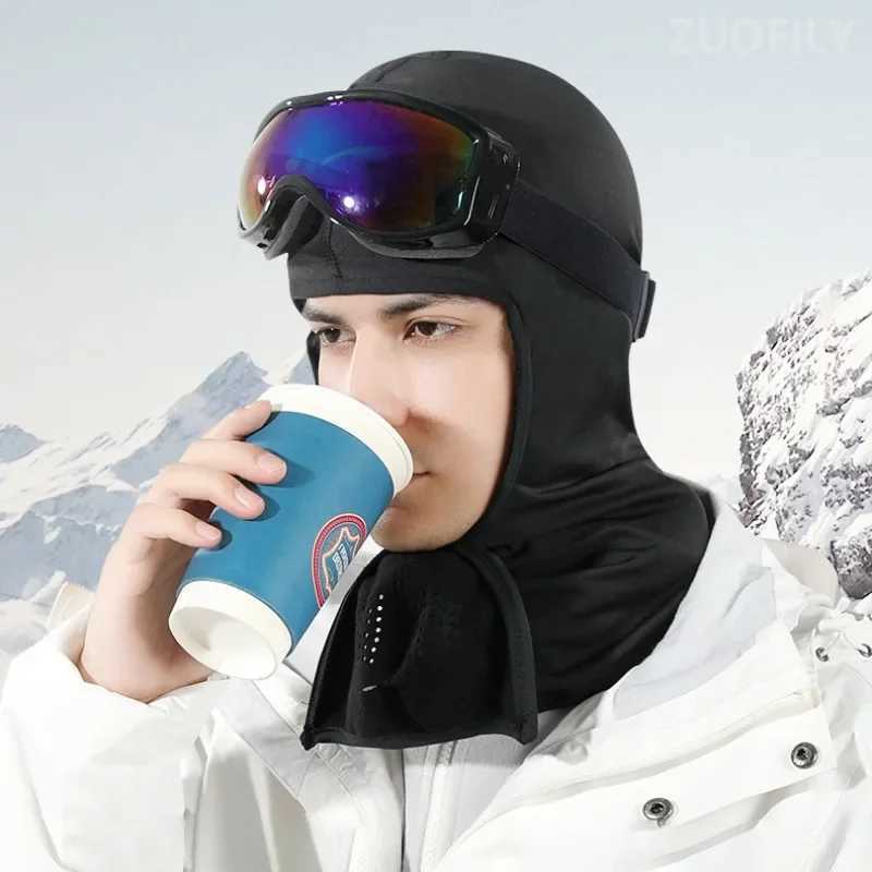 Winter Fleece Hat Balaclava Face Mask Neck Warmer Magnets Ski Mask Breathable Windproof Mask Head Cover Sport Cycling Ski Scarf S251110