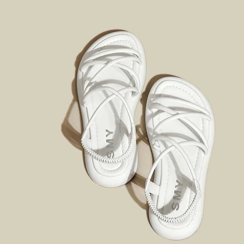 Thick soled sandals for women 2024 new summer soft soled lifting casual Roman sandals small womens sandals without print sandalsXJ250410