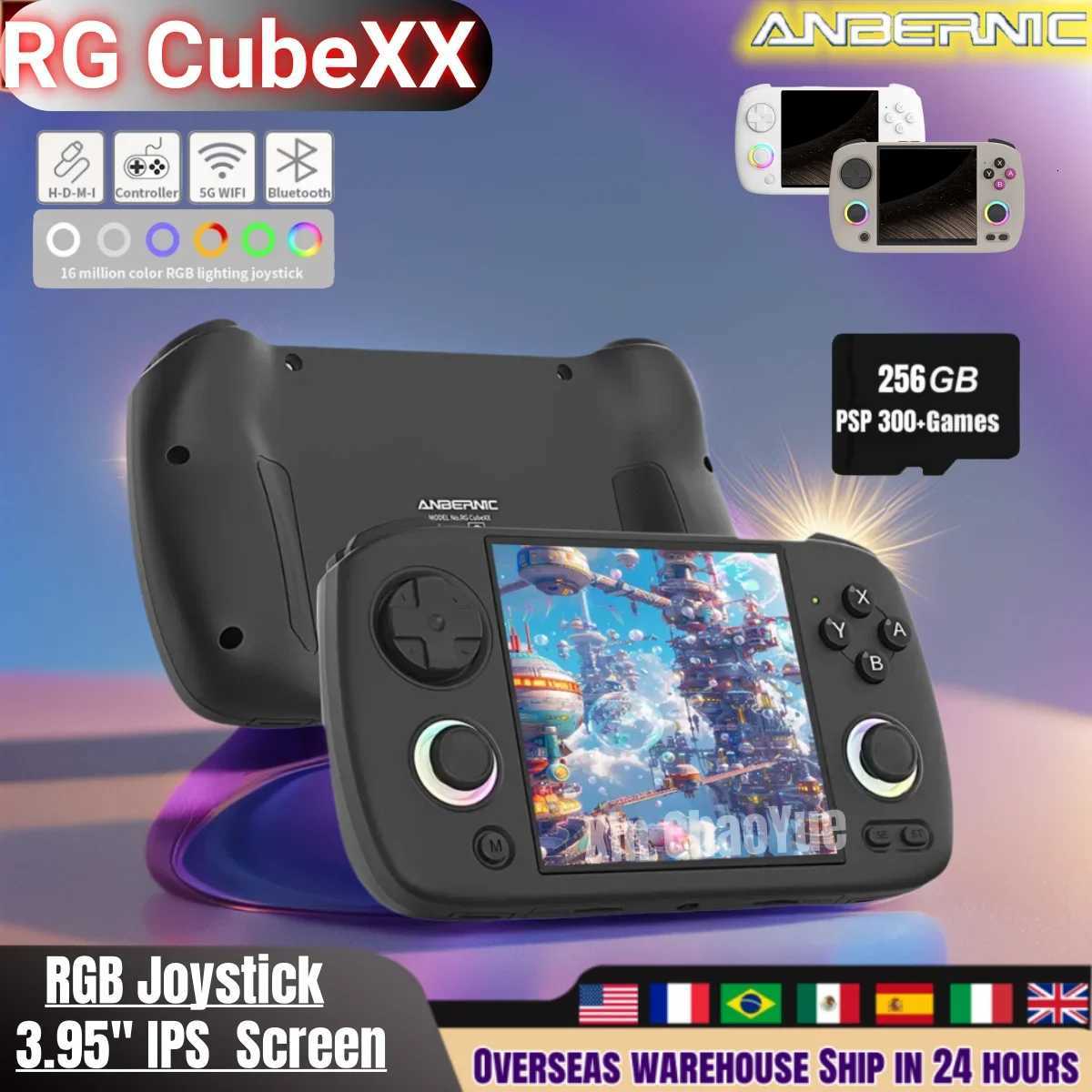 ANBERNIC RG CubeXX Retro Handheld Games Console Linux RGB Joystick Video Gaming Player Supports WIFI HD TV Connection RG Cube xxM251111