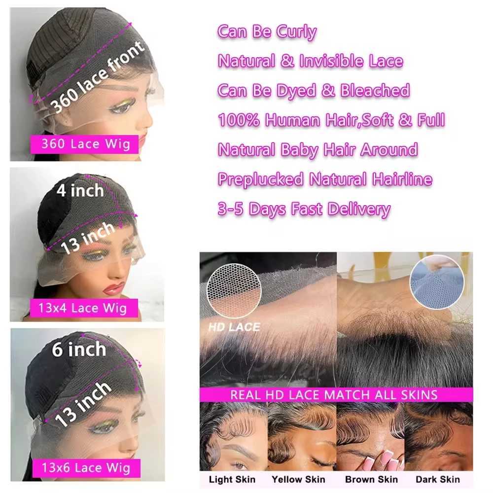 40Inch Highlight Wig Human Hair 13x6 HD Lace Wig 4/27 Blonde Ombre Colored Bone Straight Lace Front Wigs 100 Quality Human HairT251111