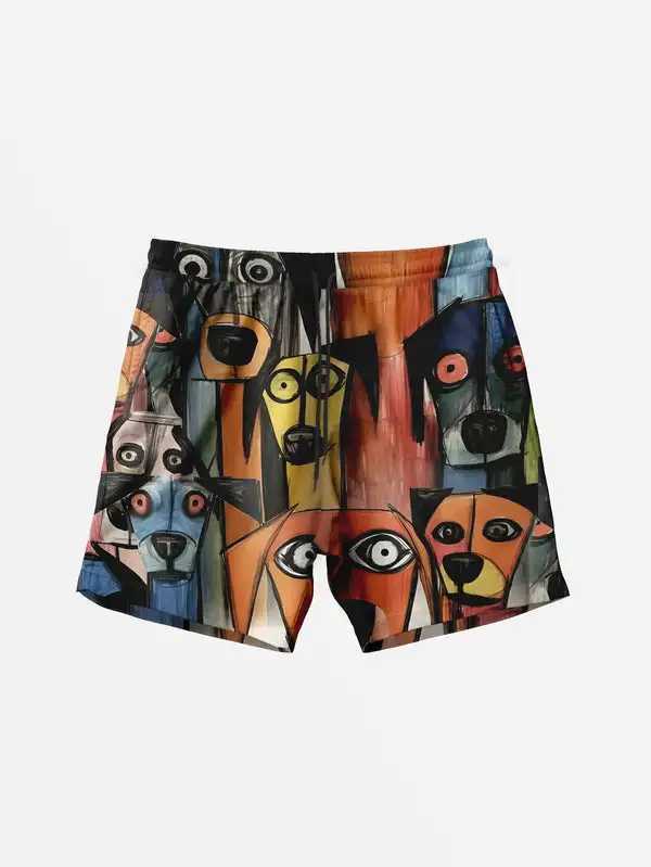 Mens Hawaiian Swimming Relay 3D Sheepskin Printed Beach Shorts for Quick Drying Outdoor Leisure Sports Shorts Fashion Mens ShortsW250410