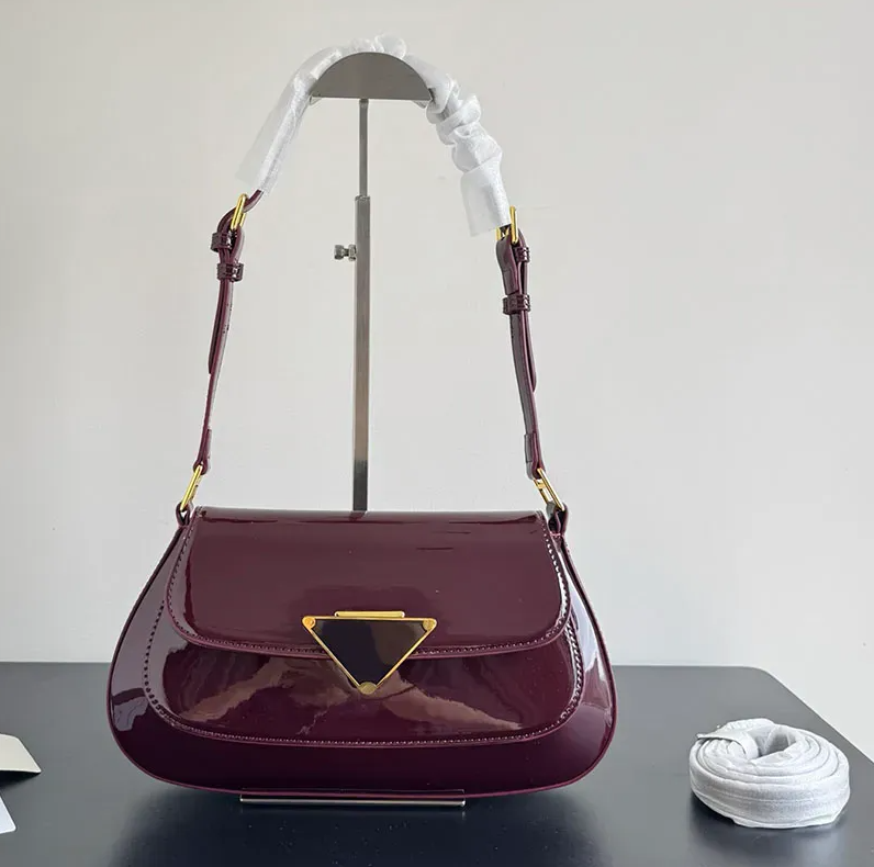 Designer Luxury bags Patent leather shoulder Underarm bag women red evening purse Handbags Hobo lady Tote handbag presbyopic wallet pouch luxurybag_8oldshop