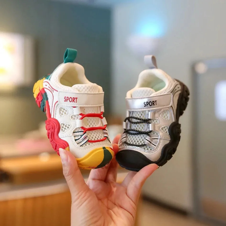 Summer Childrens Casual Sports Mesh Breathable Boys Girls Walkers Soft Soles Antiskid Walking Shoes Baby Sneakers C260130