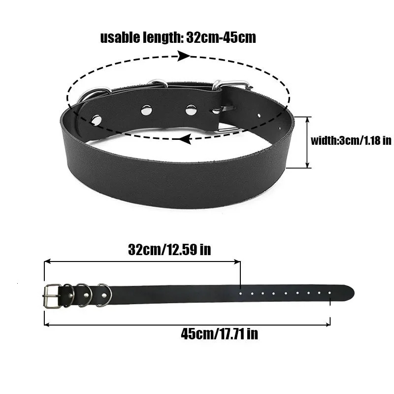 Rhinestone Letter Large Words WIFE Necklace For Women Men Fashion Black PU Leather Wide Choker Collar Custom Name DIY 251110