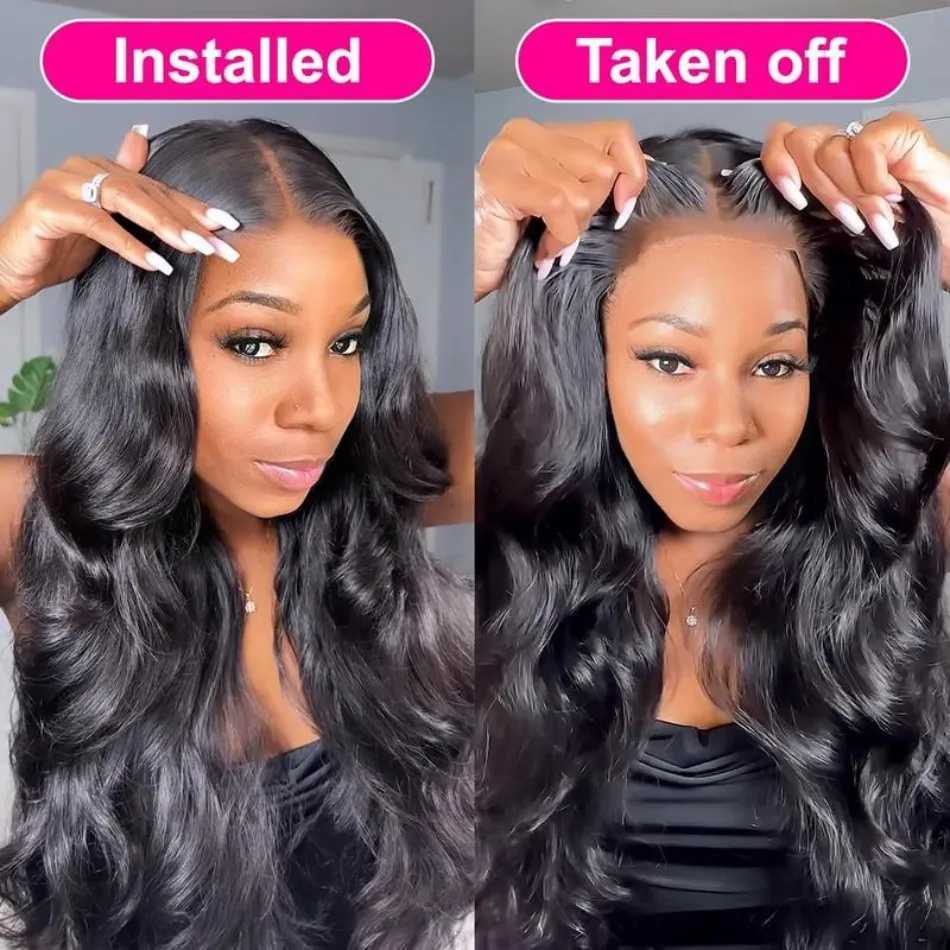 Body Wave Human Hair Wigs Glueless Lace Frontal Wigs 5X5 Hd Lace Closure Wigs Pre Cut Brazilian For Women 220 Density 30 32 InchT251111