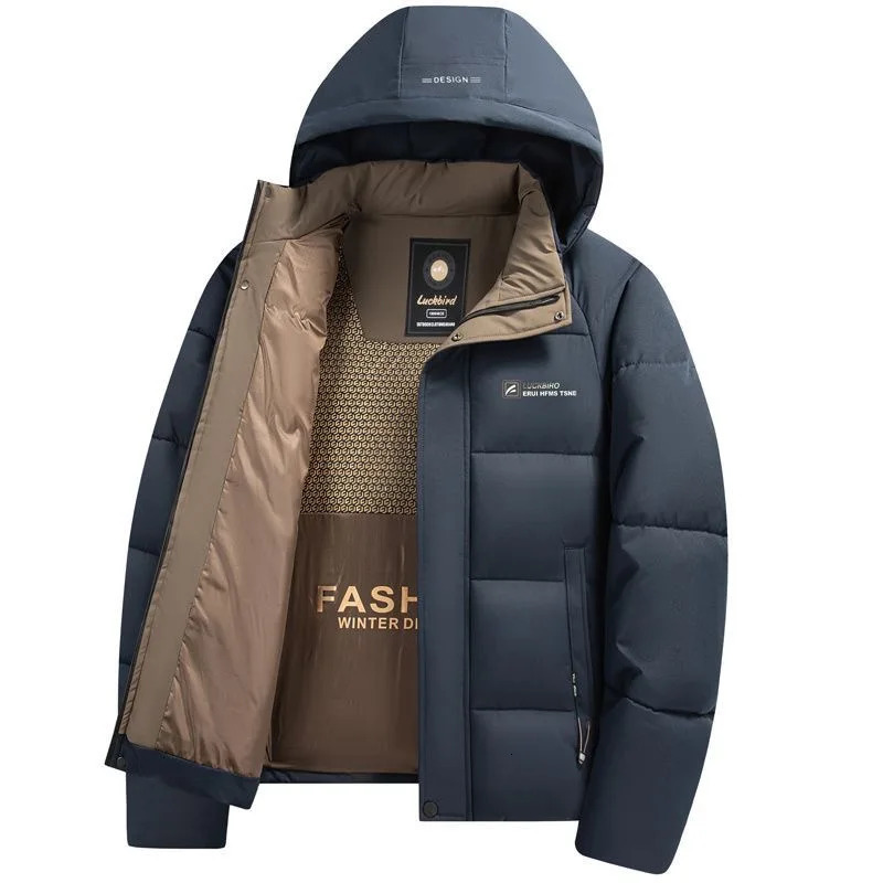 Autumn and Winter Fashion Trend Thick Warm Hooded Cotton-Padded Jacket Mens Casual Loose Comfortable Plus Size Coat 251105