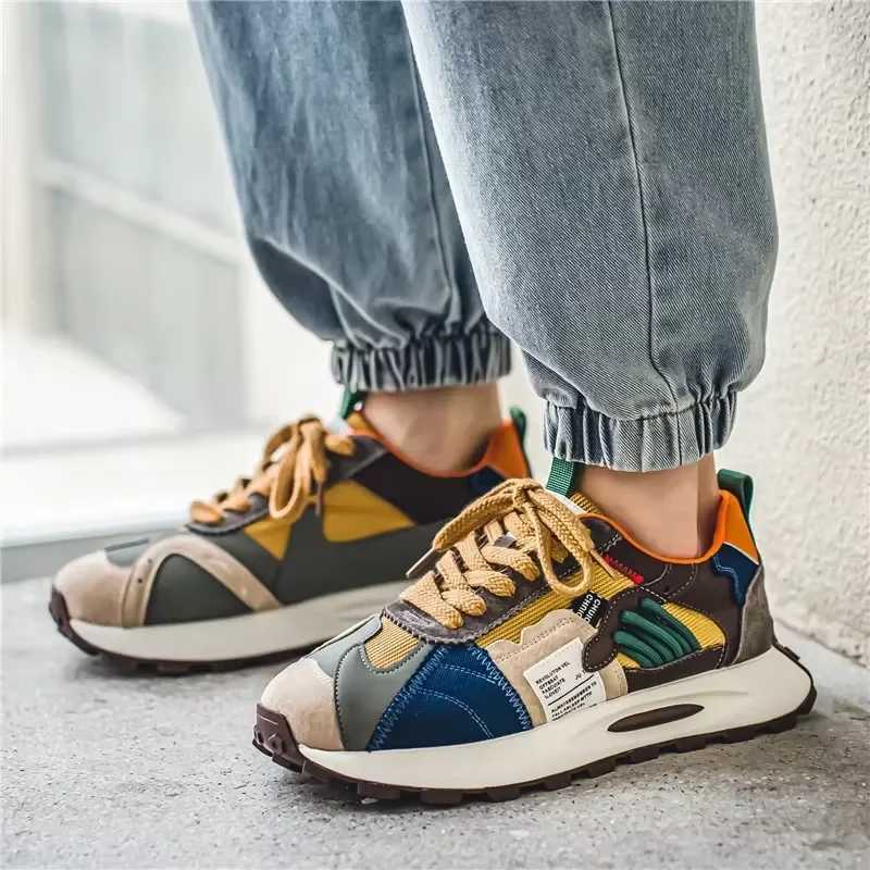 Trendy Mens Casual Running Shoes 2025 New Fashionable Mens Mesh Outdoor Tennis Training Shoes Tenis Masculino M250411