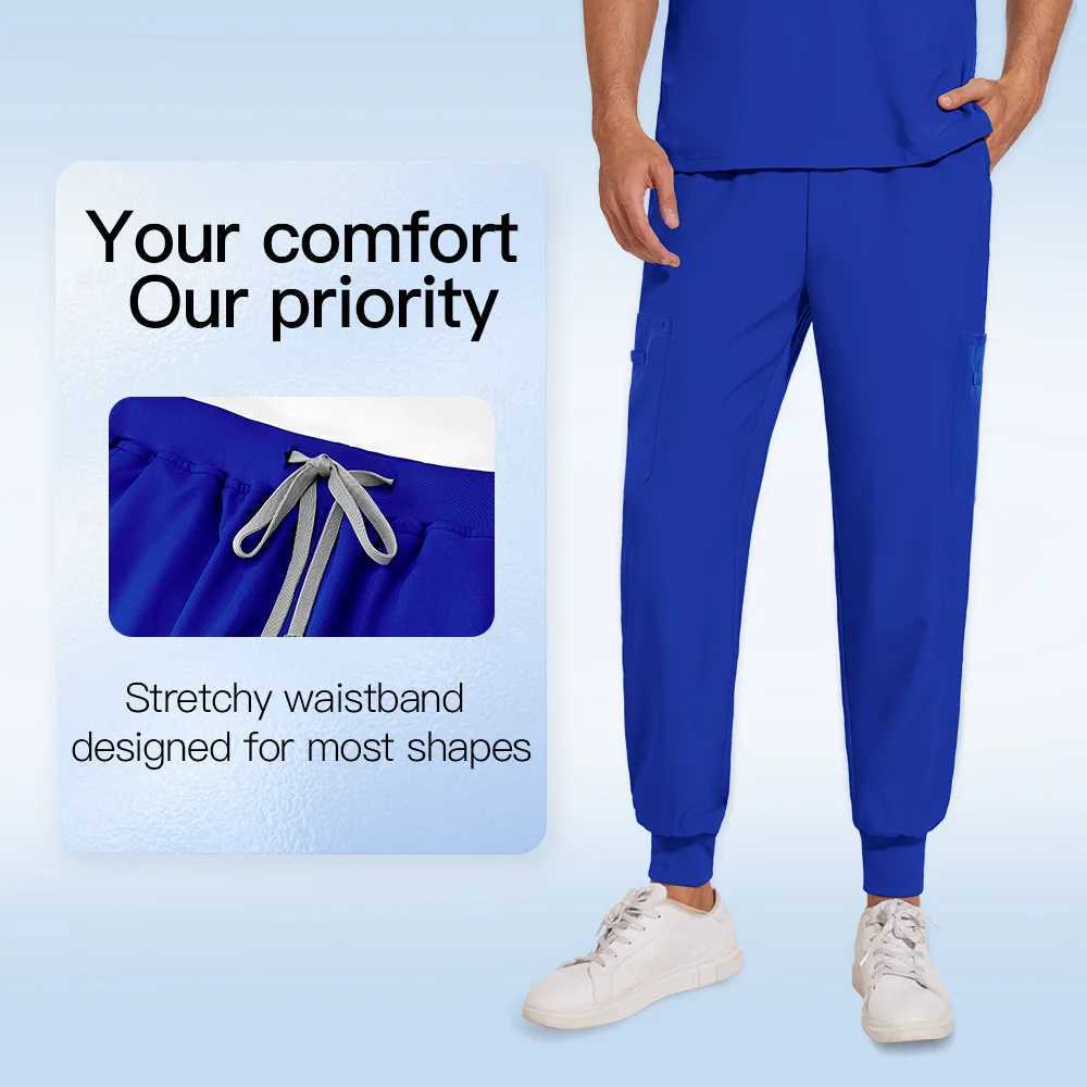Wrinkle resistant advanced fabric clinical uniform washable nurse uniform medical detergent set surgical shirt pocket straight pants X250410