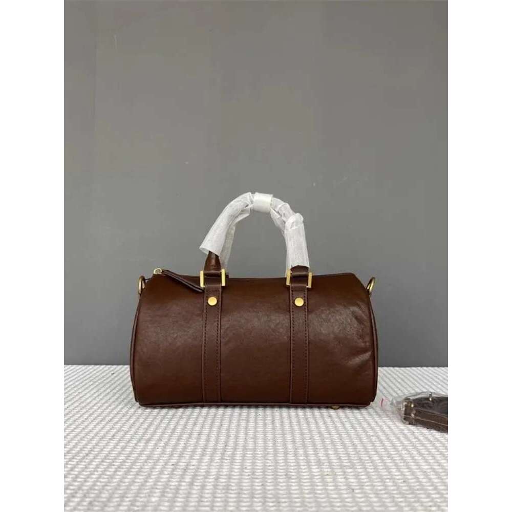 Designer Bag Retro Women Cowskin Genuine Leather Fashion Tote Handbag Solid Color Boston Bag Office Ladies Single Shoulder Crossbody Bags