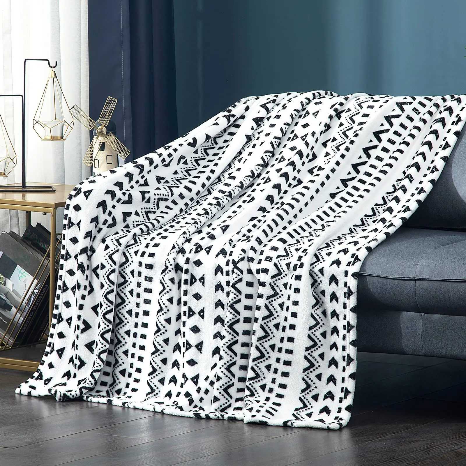 Checkered pattern Printed Blanket for Sofa Bed Travel Camping Living Room Office Conditioning Blanket for All Seasons Gifts C251111
