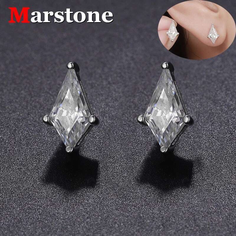 Kite Moissanite D Color VVS Diamond Womens Earrings Necklace 925 Silver Plated White Gold Fine Jewelry Earrings for Men Women