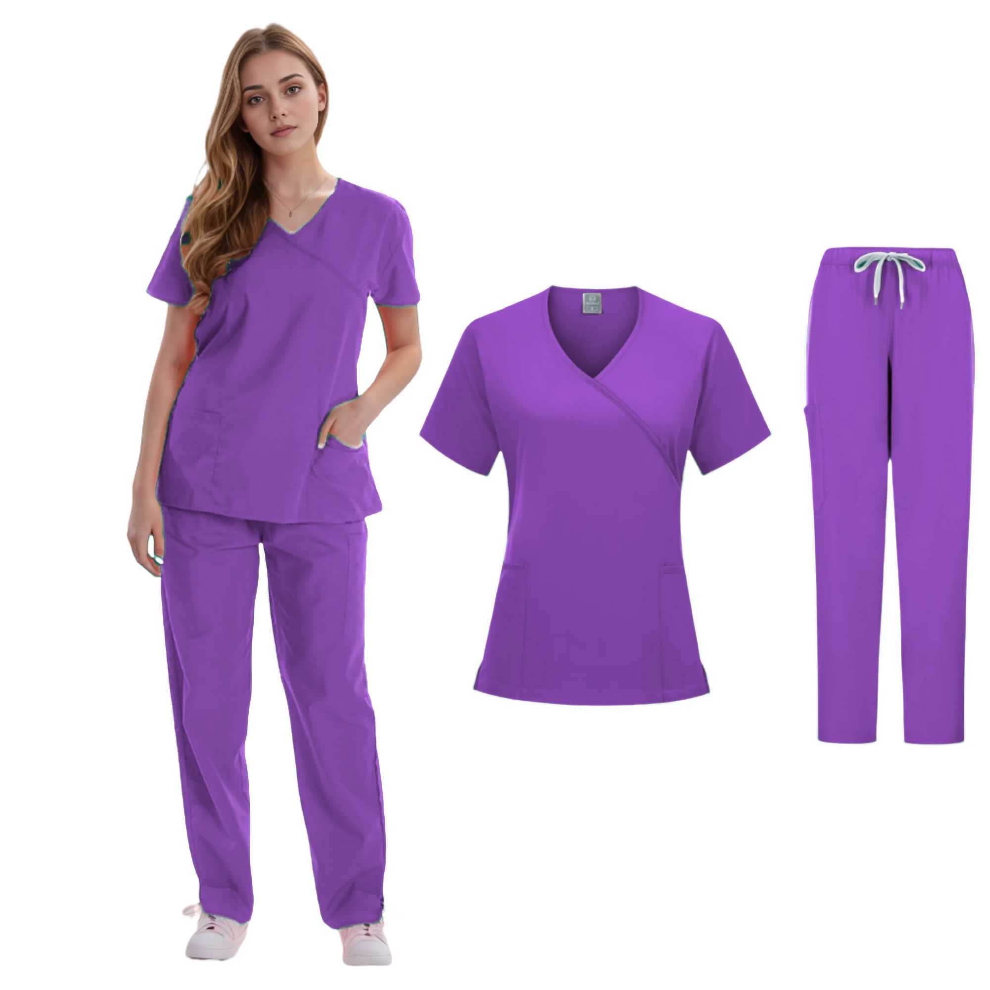 Clinical Uniforms Woman Uniforme Clinica Dental Joggers Scrubs Suit Medical Hospital Scrubs Uniform Set Spa Work Clothes X250410