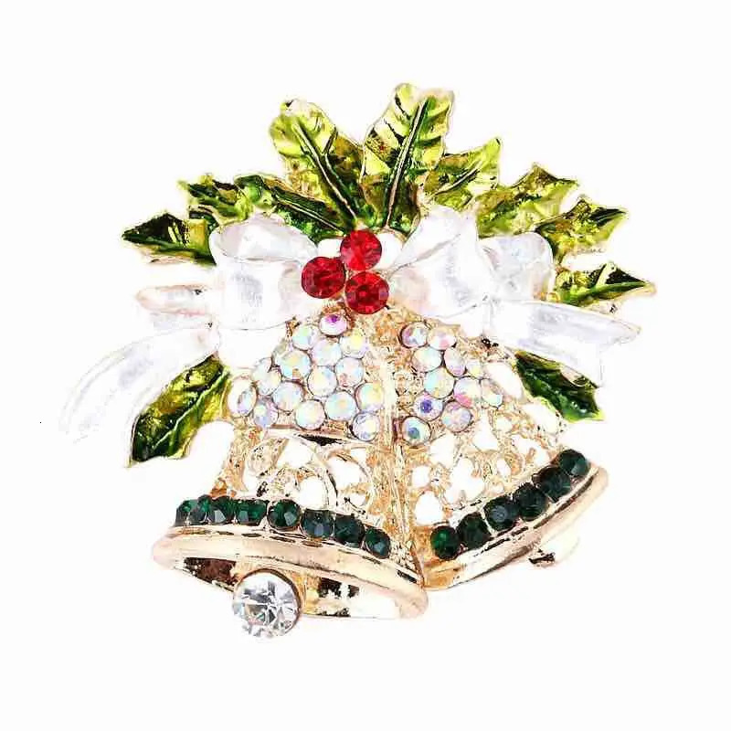 Fashion Simple Christmas Enamel Bell Brooch Women Men Clothing Pins Jewelry 251103