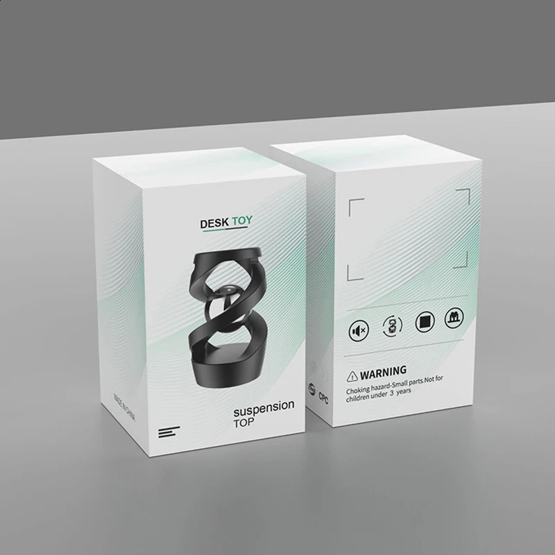 High Quality ADHD Optical Illusion Kinetic Desk Spinning Gadget Toy Rotary Gyro Suspended Ball Desktop Fidget Spinner Metal Toys 250410