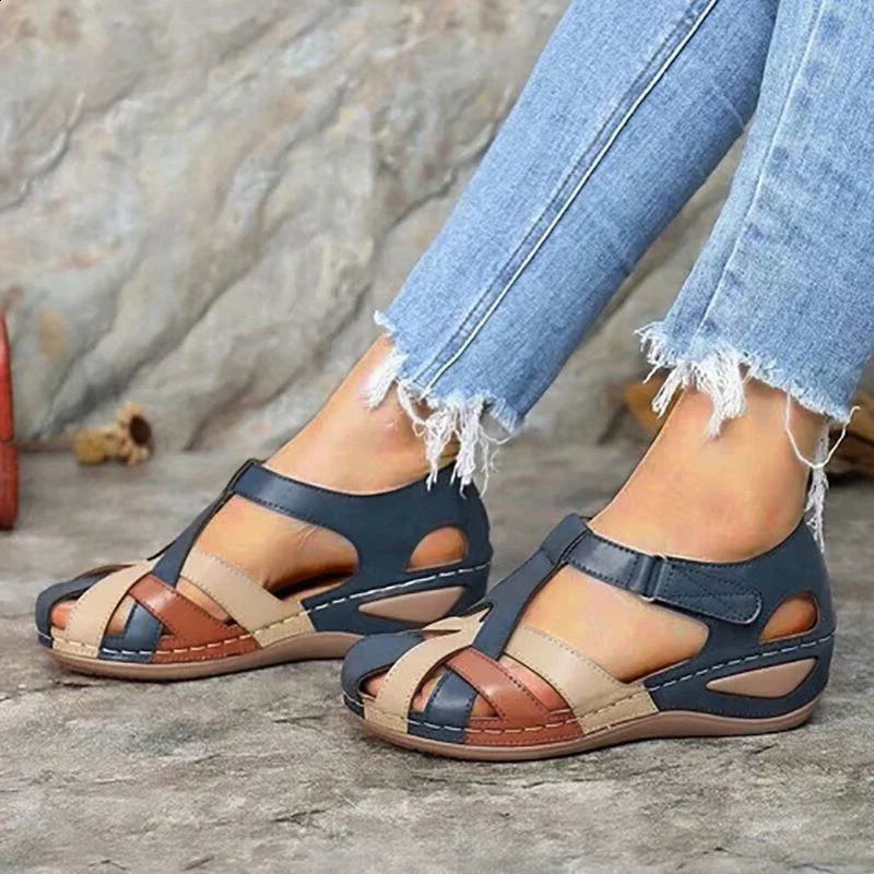 Summer sandals for women outdoor walking shoes non slip wedge casual 250408