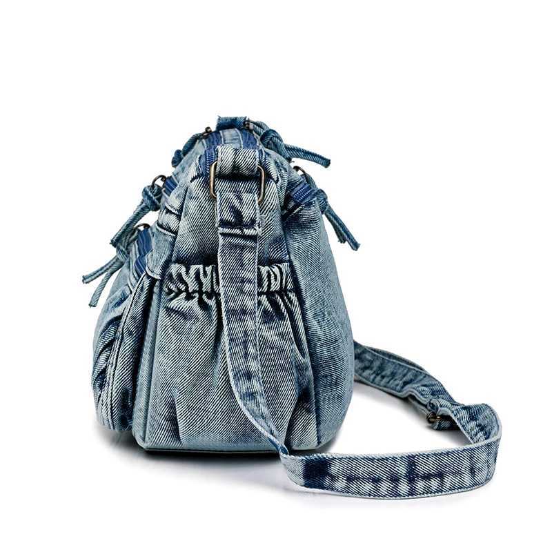 Cowboy bag with lazy style retro shoulder bag 2025 new fashionable womens small backpack travel middle-aged crossbody bagT251110