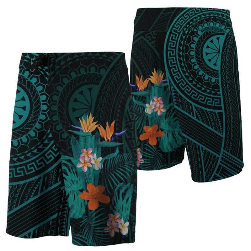 2024 Mens Beach Shorts Hawaii Summer Tropical Polynesia Kanaka Womens Board 3D Printed Swimming Shorts Ropa Hombre ShortsW250410