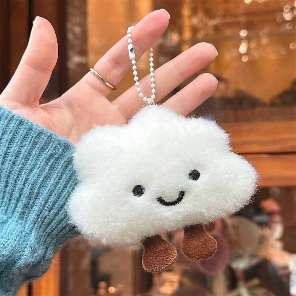 Cute cartoon cloud plush keychain pendant plush doll decoration keychain backpack pendant girl clothing accessories W250411