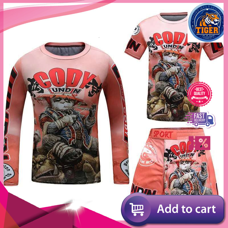 Ddmytiger Rashguard Jiu Jitsu MMA Kid S T Shirt Pant Sets Mma Rash Guard Children Tracksuits Muay Thai Shorts Kickbo Gym Suits Ddmytiger