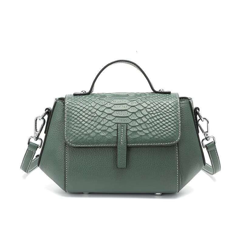 Small Shoulder Genuine Leather Women's Handbag Soft Cowhide Ladies Crossbody Messenger Bag Handheld Shell Purse High Quality