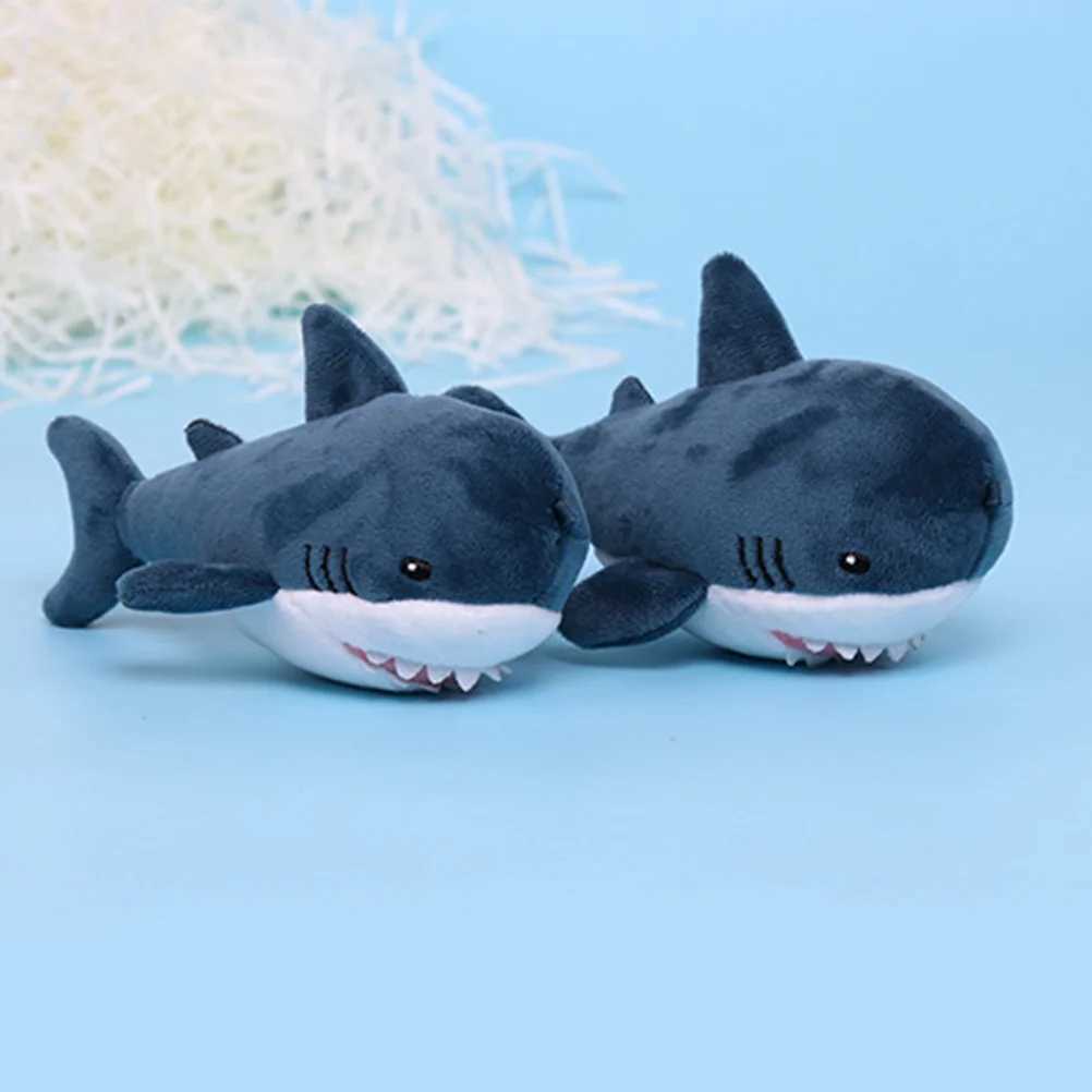 Keychain Cartoon Bag Pendant Plush Shark Keychain Shape Ring Ocean Filling Animal W250411