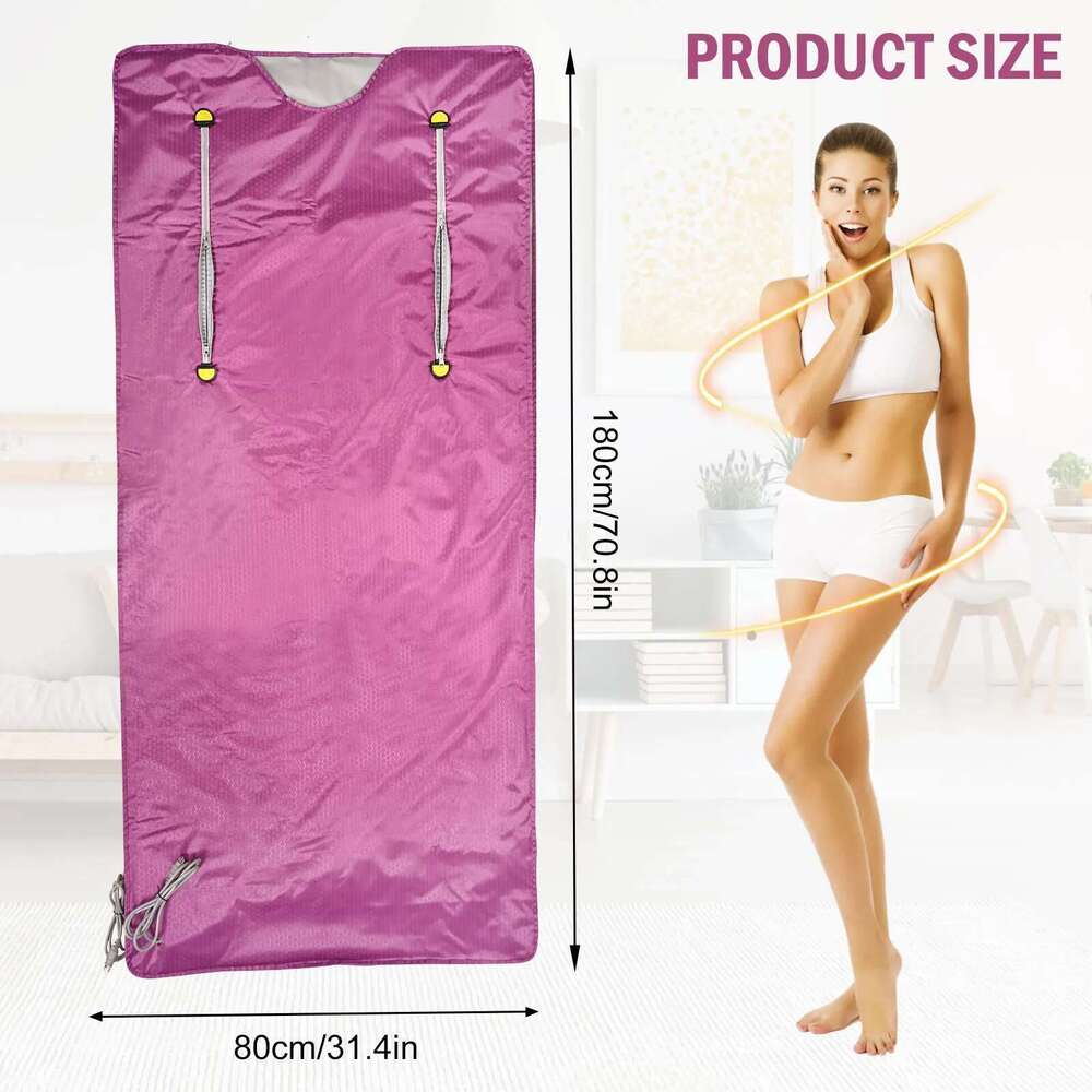 Upgraded Blanket, 2 Zones FIR Digital Oxford Sauna Heating Blanket Weight Loss Body Shaper Detox Therapy Anti-Aging Beauty