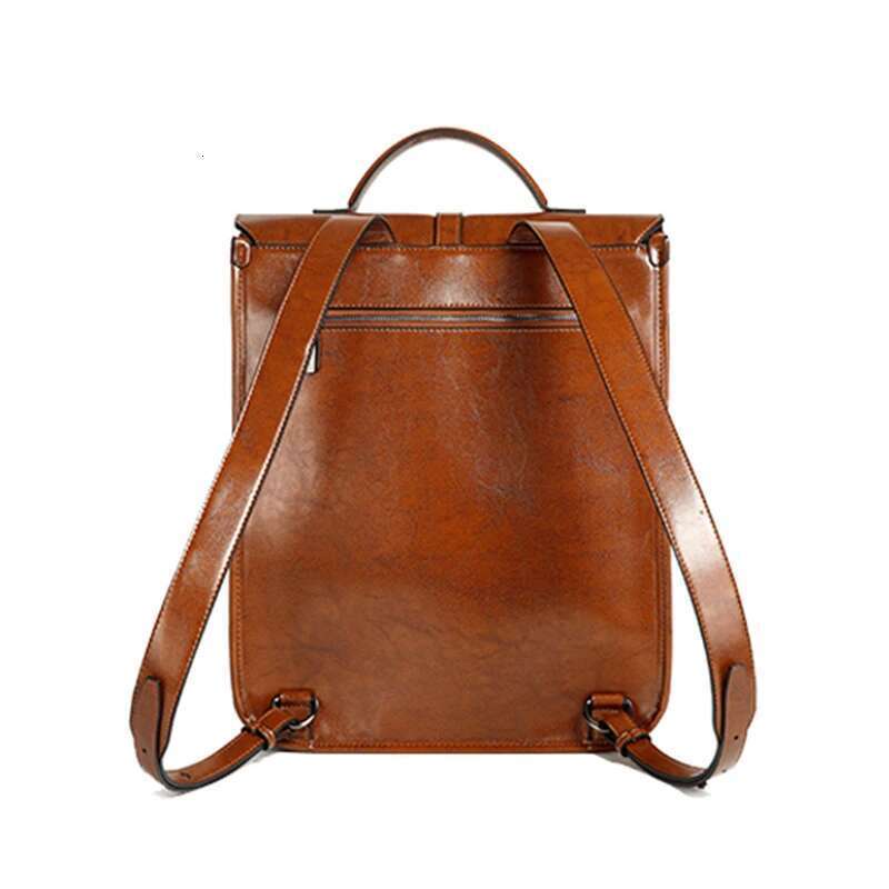 Women's Bags Vintage Cowhide Women's Backpack College Style Girls Student Laptop Satchel Genuine Leather School Bag Women Shoulder Bags