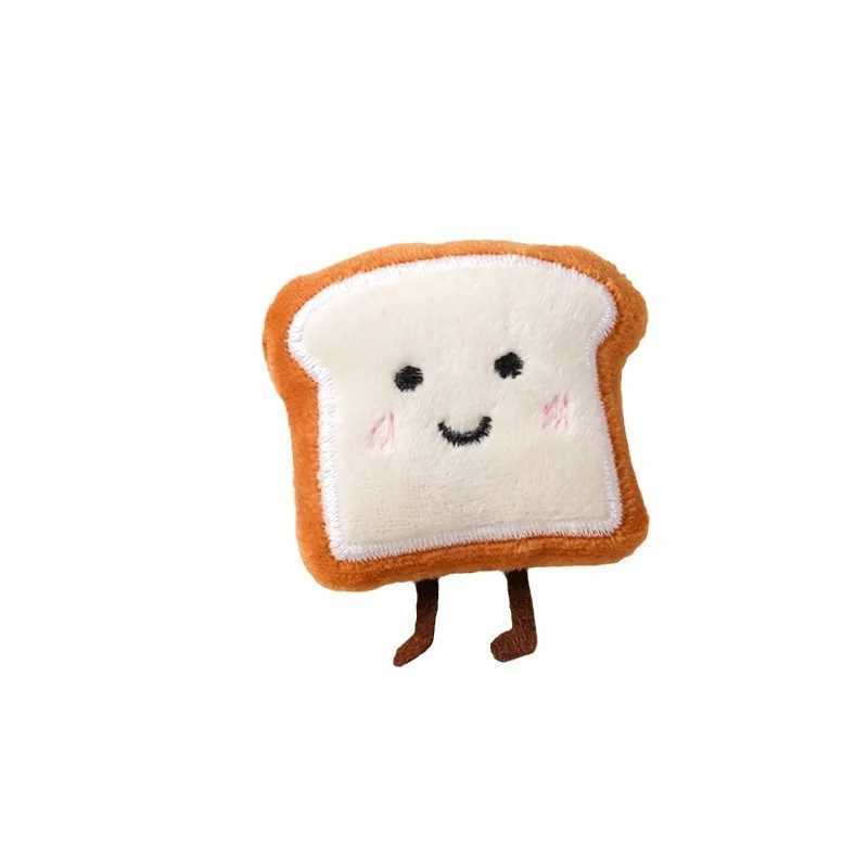 Toast Hanging Bag Pendant Cute Cartoon Plush Doll Decoration Keychain Backpack Pendant Womens Creative Gift W250411