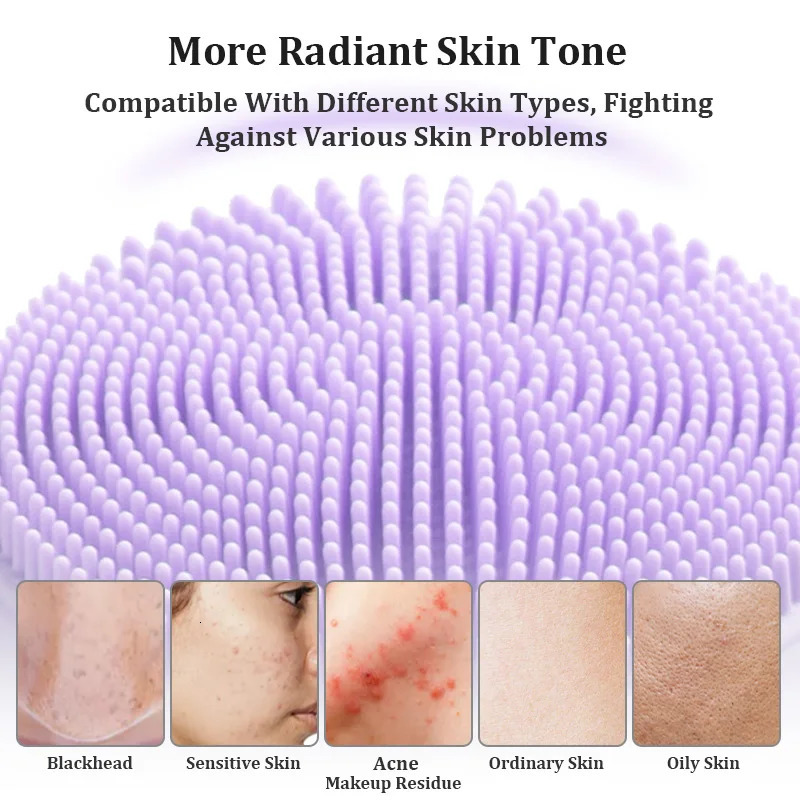 Electric Cleansing Brush Sonic Face Massager Warming Deep Pore Cleaning Waterproof Silicone Blackhead Remover 251106