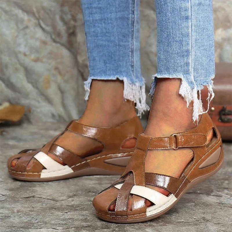 Summer sandals for women outdoor walking shoes non slip wedge casual 250408