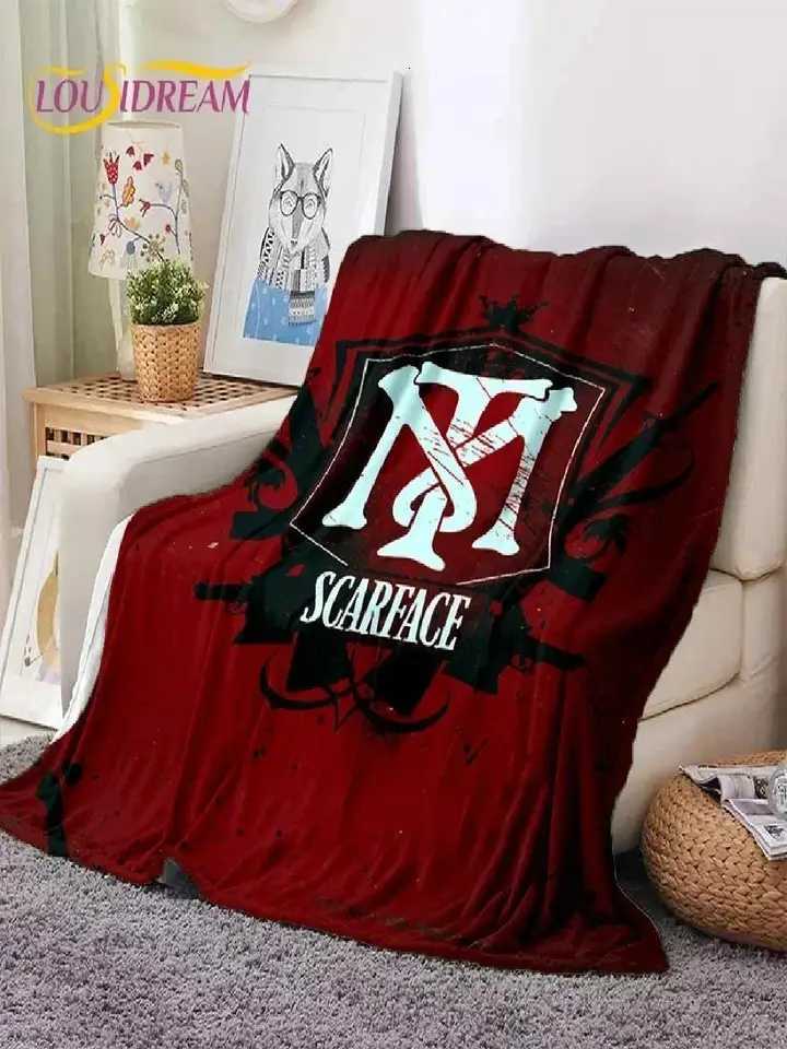 Scarface Tony Montana D Print Movie Flannel Throw Blanket for Bed Sofa Picnic Outdoor Leisure Gift C251111