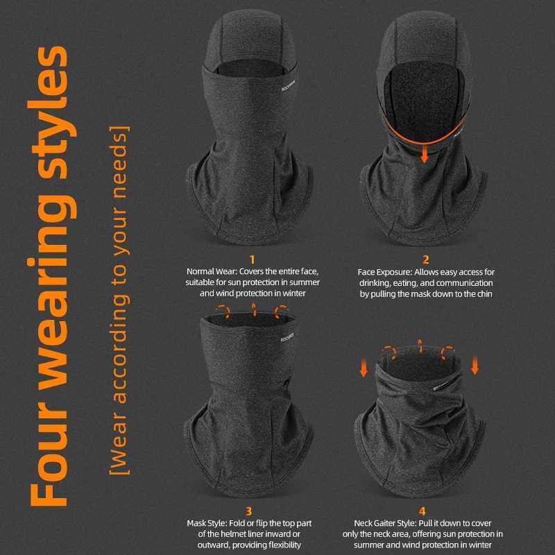ROCKBROS Winter Face Mask Breathable Ski Cycling Scarf Running Training Balaclava Outdoor Sports Warm Winderproof Bike Equipment S251110