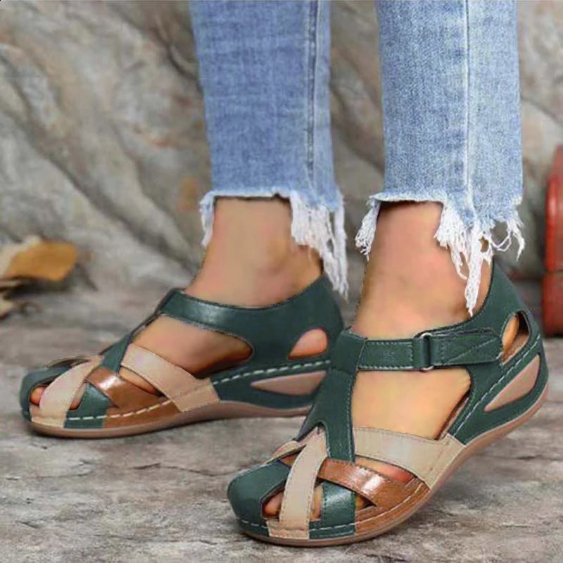 Summer sandals for women outdoor walking shoes non slip wedge casual 250408