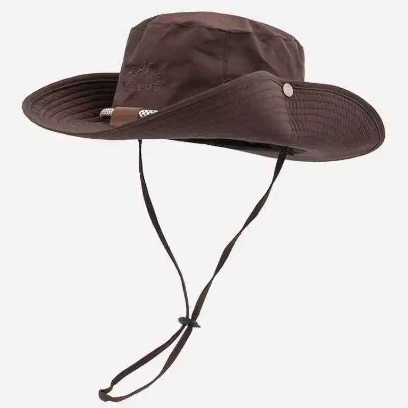 Summer Bucket Hat Men Women Sunscreen Fishing Hat Outdoor Breathable Fisherman Cap Hiking Climbing Camping Uv Protect WindproofC250411
