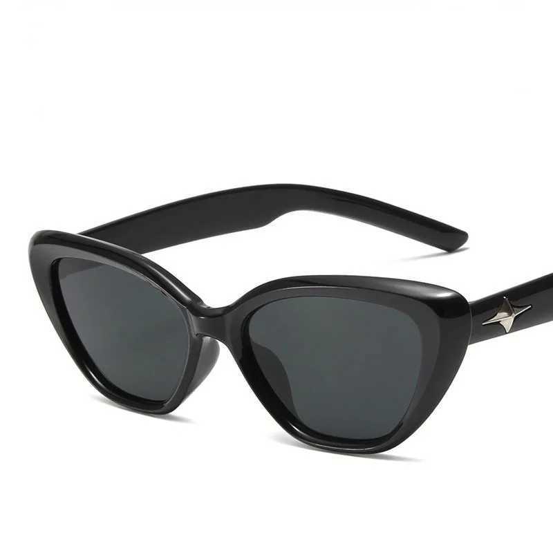 Fashion Sunglasses Hip Hop Shadow Triangle Retro Sunglasses Cat Eye Aesthetics Womens GlassesT2504112