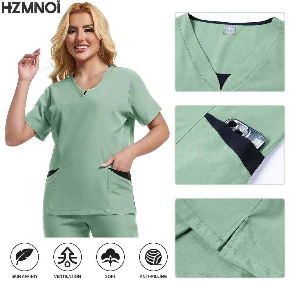 Medical Uniform Scrubs Nursing Designer Operating Room Health Medical Blouses Scrub Set Women Scrubs Women Jogger Set X250410
