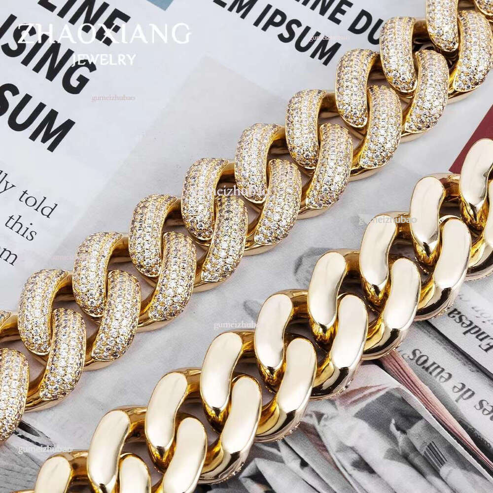 Jewelry Quality Hiphop Iced Out Cubic Zircon Cuban k Mens Brass CZ Dia Chain Necklace