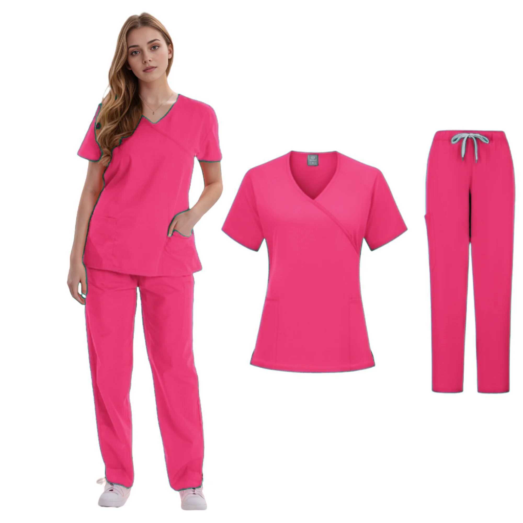 Clinical Uniforms Woman Uniforme Clinica Dental Joggers Scrubs Suit Medical Hospital Scrubs Uniform Set Spa Work Clothes X250410