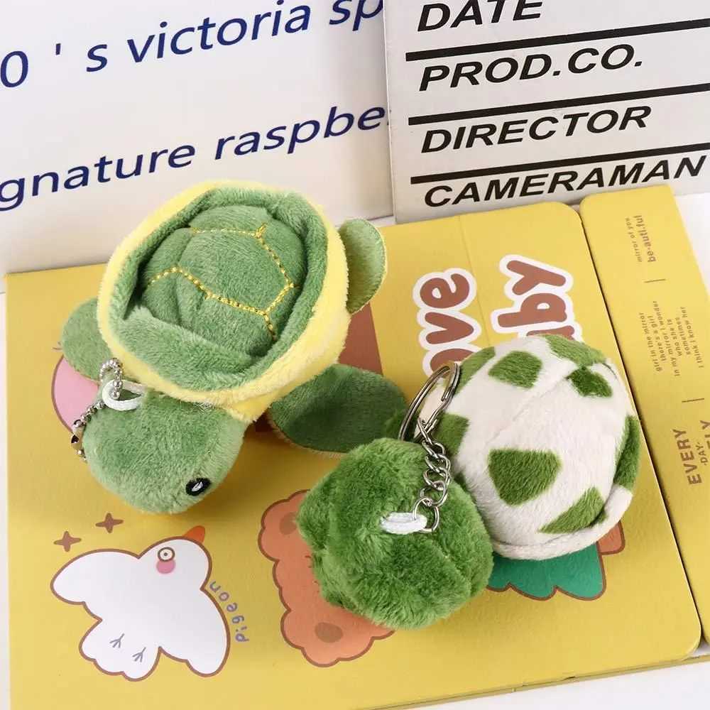 Tortoise keychain cute animal cartoon key pendant decoration soft filled plush toy key ring turtle car bag pendant W250411