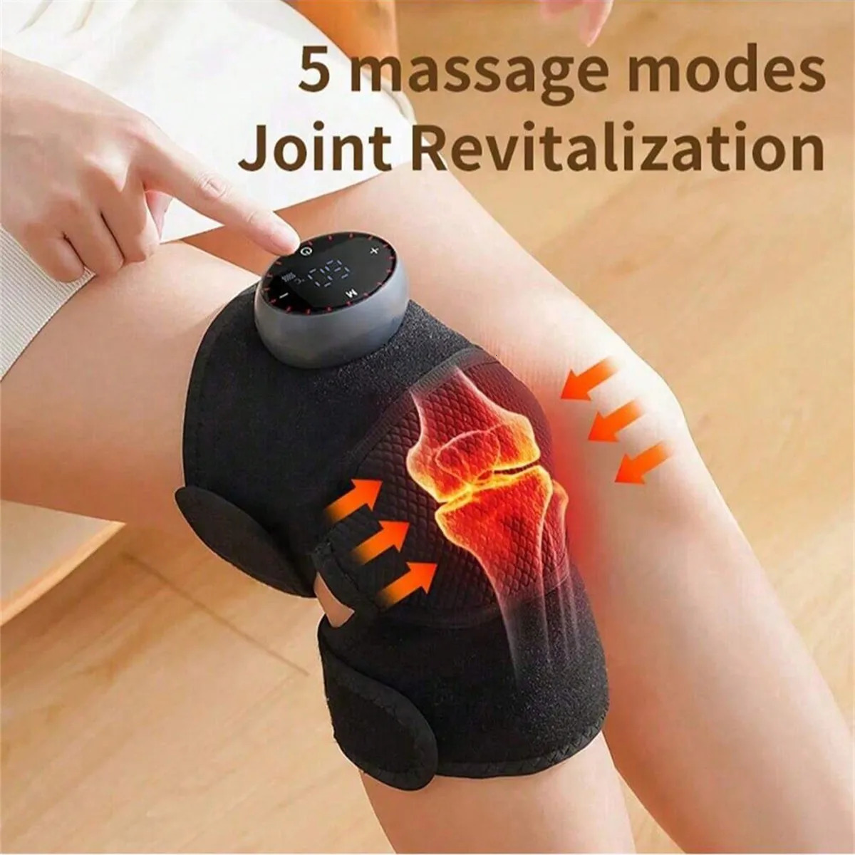 1 Rechargeable Heated Knee Massager Adjustable 3D Fully Heated Knee Pad With Heating Mode And Adjustable Vibration 251110