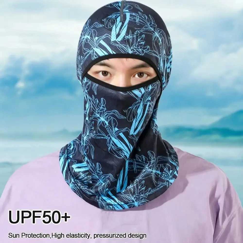 Summer Cool Balaclava Ice Silk Cycling Full Face Cap Sun Anti-UV Protection Sports Face Cover Headwear Bike Motorcycle Mens Hat S251110