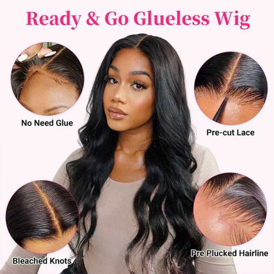 Body Wave Human Hair Wigs Glueless Lace Frontal Wigs 5X5 Hd Lace Closure Wigs Pre Cut Brazilian For Women 220 Density 30 32 InchT251111