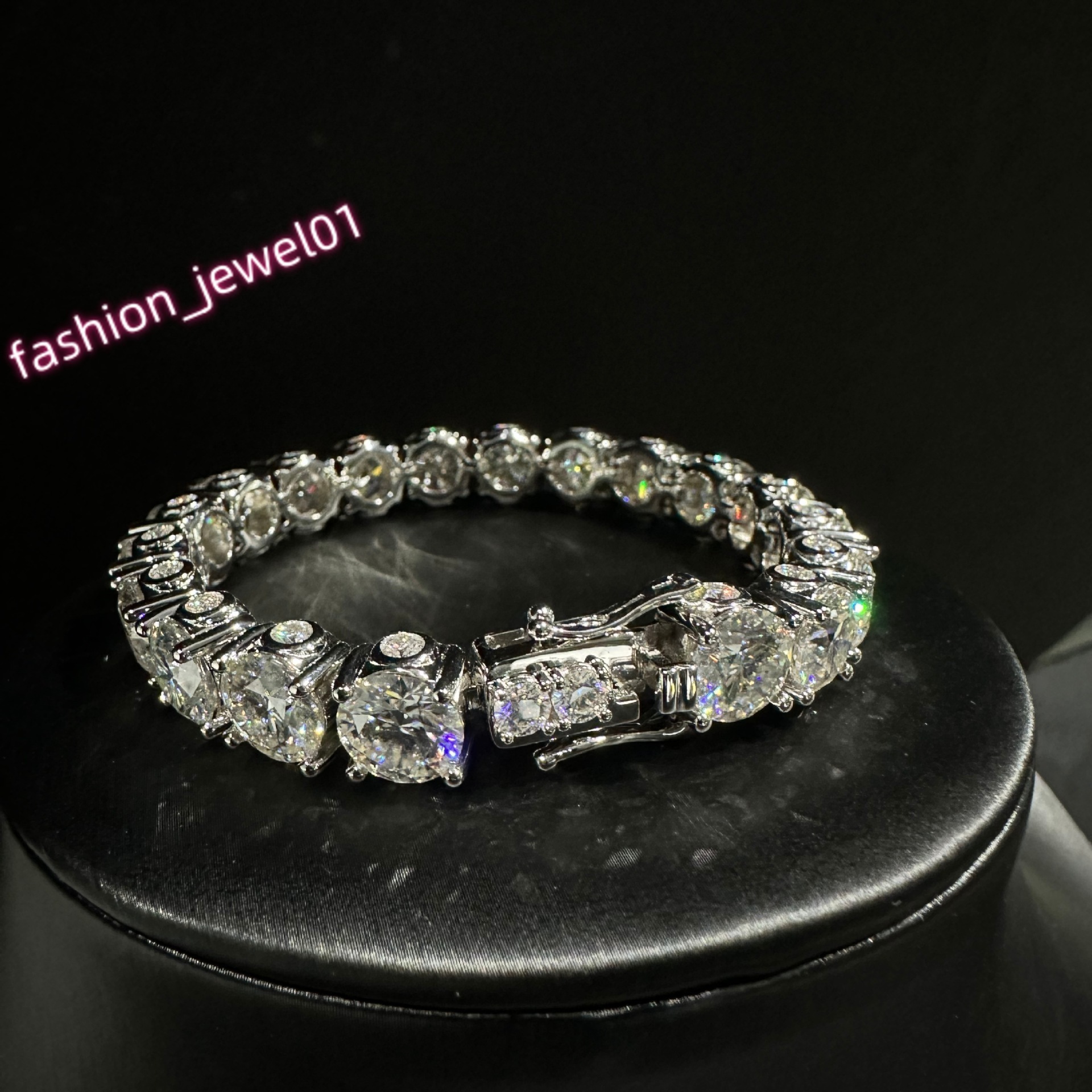 High Quality 9mm Moissanite Jewelry 3ct Woman Moissanite Tennis Chain Bracelets