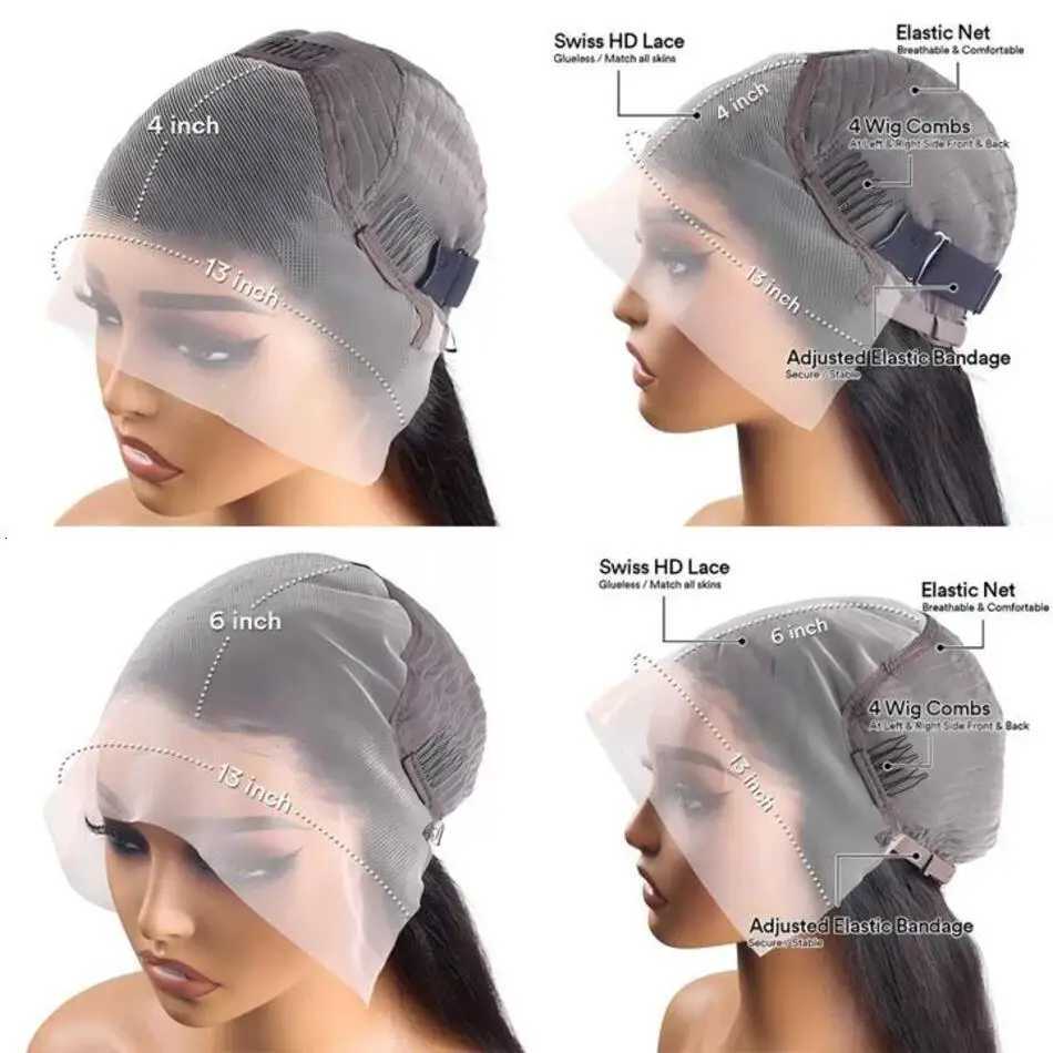 13x6 HD Transparent Lace Frontal Human Hair Wig Bone Straight 13x4 Lace Front Human Hair Wigs For Women 99J Burgundy Colored WigT251111