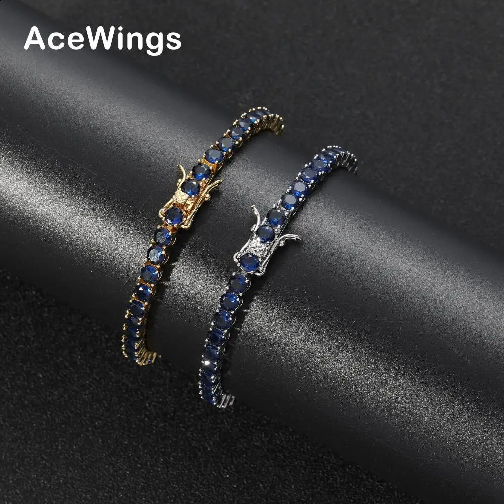 Hip Hop Iced Out Zircon tennis bracelet 4mm 7inch 8inch Brass Bracelet Jewelry BB206 250408