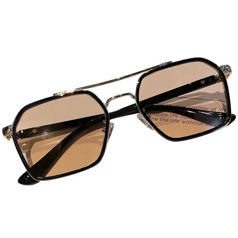 Fashion metal frame sunglasses casual driving glasses fishing business glasses outdoor glasses UV400 sunglassesT250411