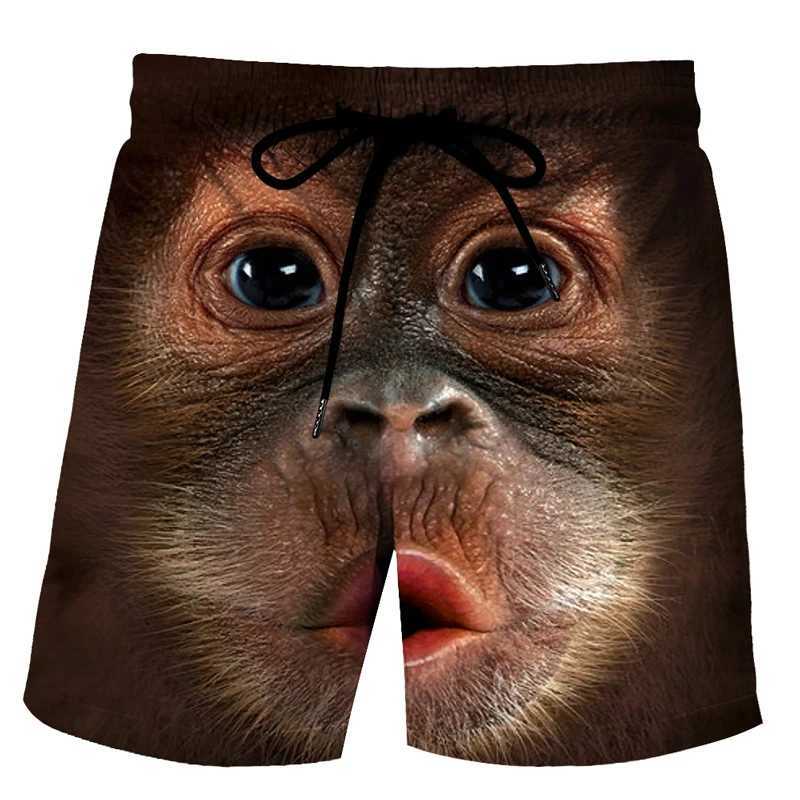Interesting duck shaped beach shorts for men 3D printed animal board shorts for sports gym swimming relay swimsuit homme cool ice shortsW250410