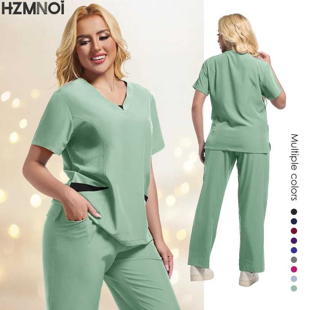 Medical Uniform Scrubs Nursing Designer Operating Room Health Medical Blouses Scrub Set Women Scrubs Women Jogger Set X250410